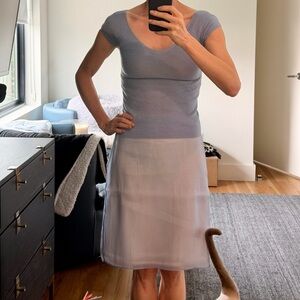 J. Crew Blue Top and Skirt Outfit